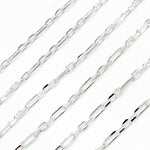 Load image into Gallery viewer, Z53SS. Sterling Silver Diamond Cut Paperclip Chain
