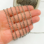 Load image into Gallery viewer, Y70OX. Oxidized 925 Sterling Silver Diamond Cut Marina Link Chain