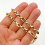 Load image into Gallery viewer, 568A/426. 14K Solid Gold Hollow Long and Short Fancy Necklace