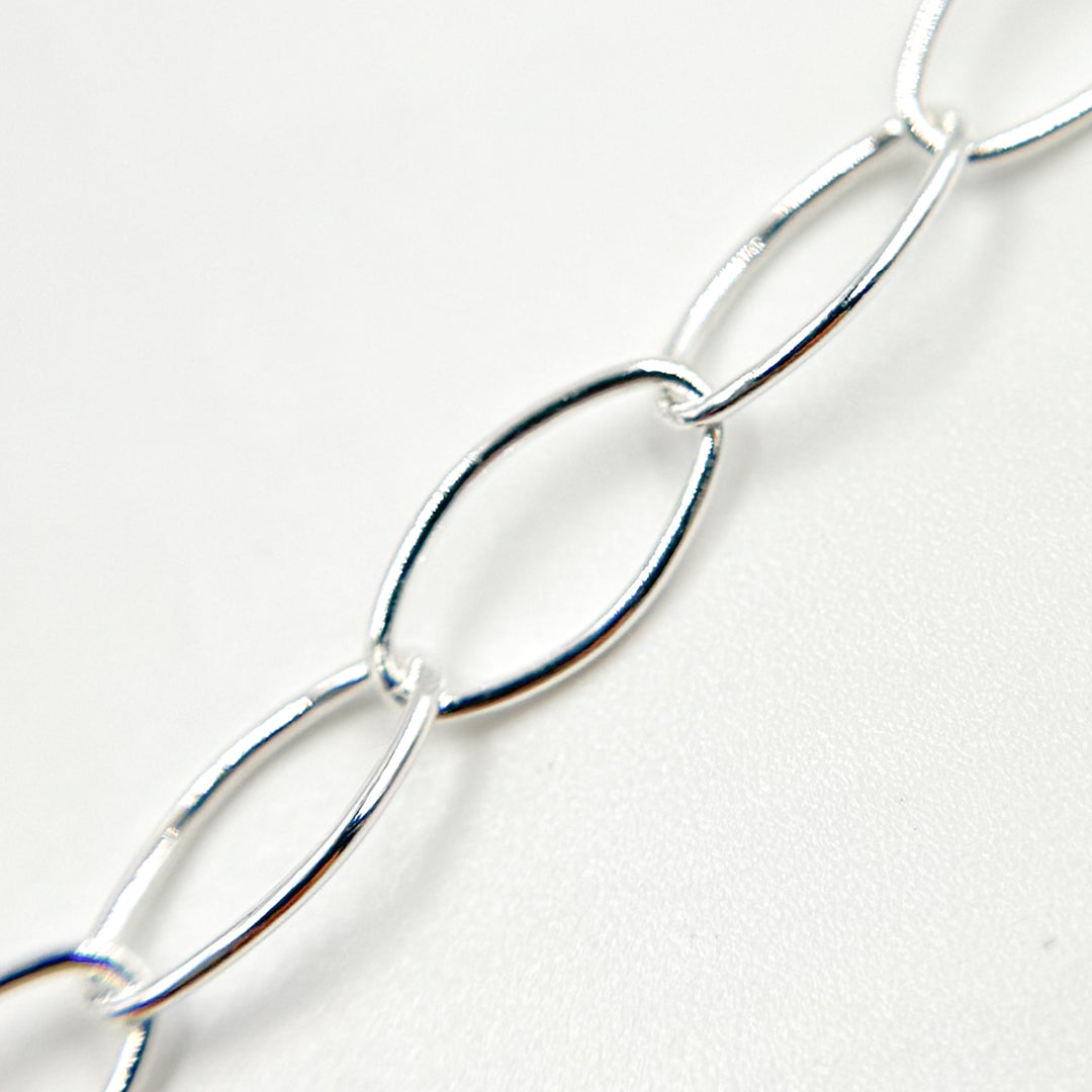 791SS. Sterling Silver Smooth Oval Link Chain