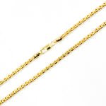 Load image into Gallery viewer, 200HIV0934000. 14k Solid Yellow Gold Venezian Box Link Chain
