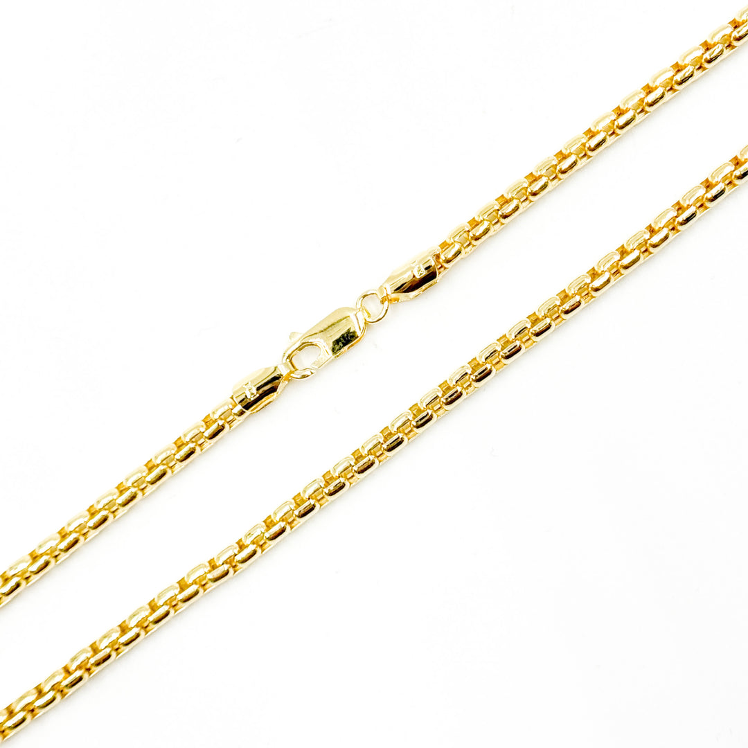 200HIV0934000. 14k Solid Yellow Gold Venezian Box Link Chain