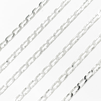 Sterling Silver Flat Curb Chain