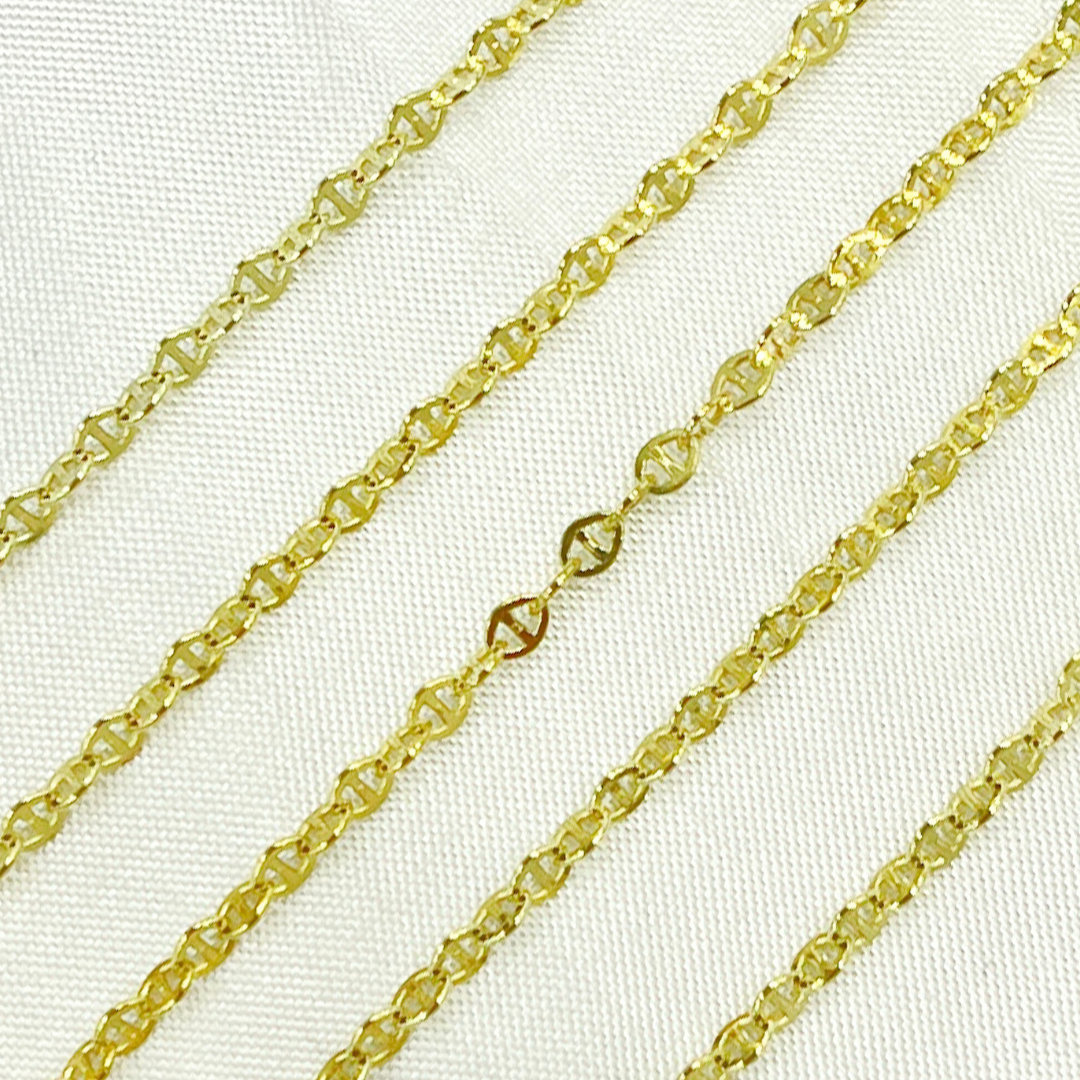 Gold Plated 925 Sterling Silver Fancy Link Chain.