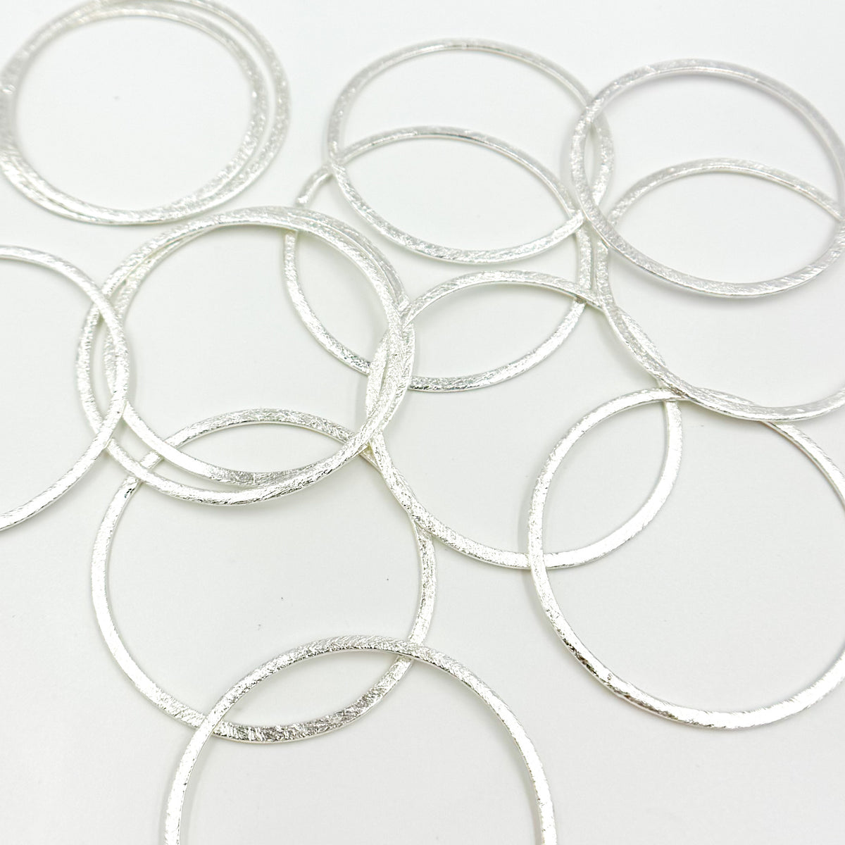 40MM White Sterling Silver Ring Connector