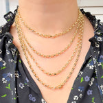 Load image into Gallery viewer, 568/A138. 14K Solid Gold Hollow Flat Cable Link Chain