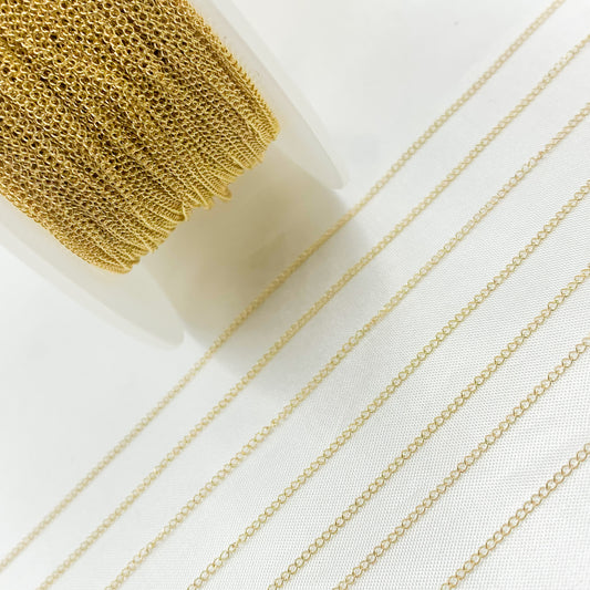 14K Solid Gold Cable Chain