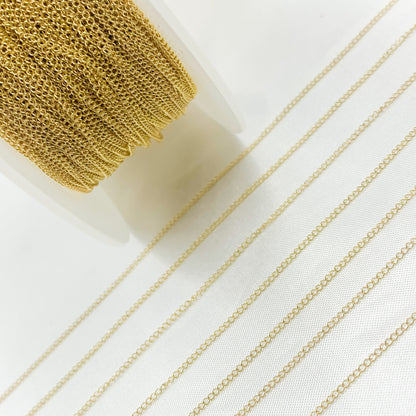14K Solid Gold Cable Chain