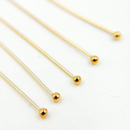  Gauge Gold-filled Ball 1 Inch Headpin