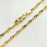 Load image into Gallery viewer, 028G2SLMSIT2NT. 14K Solid Gold Wheat Chain
