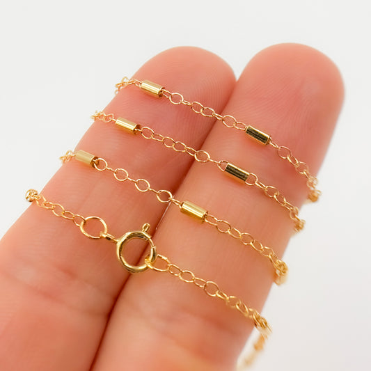 14K Gold-Filled Satellite Tube Finish Necklac