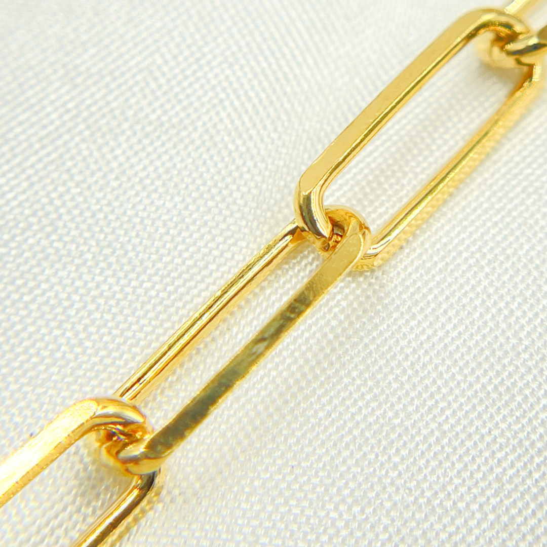 Gold Plated Sterling Silver Paperclip Chain