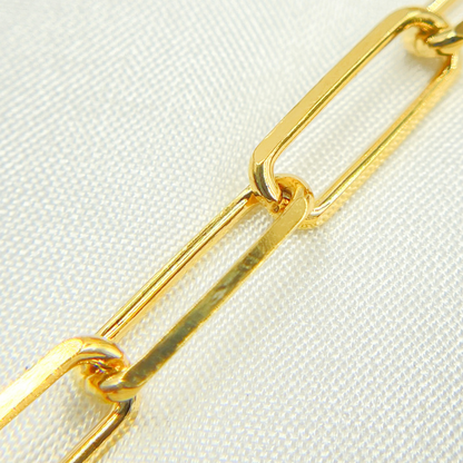 Gold Plated Sterling Silver Paperclip Chain