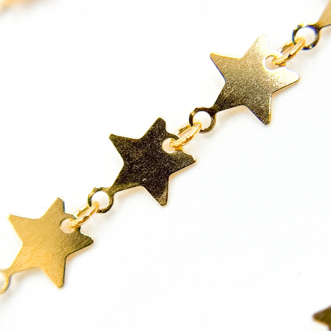 V312GF. 14K Gold-Filled Fancy Star-Link Chain