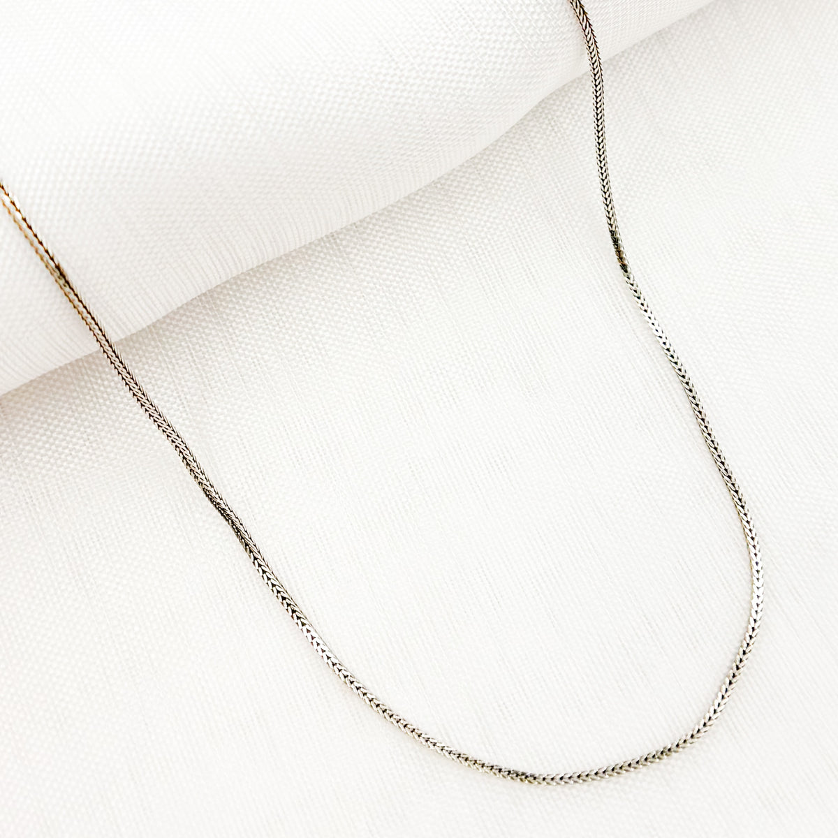 Oxidized Sterling Silver Wheat Necklace