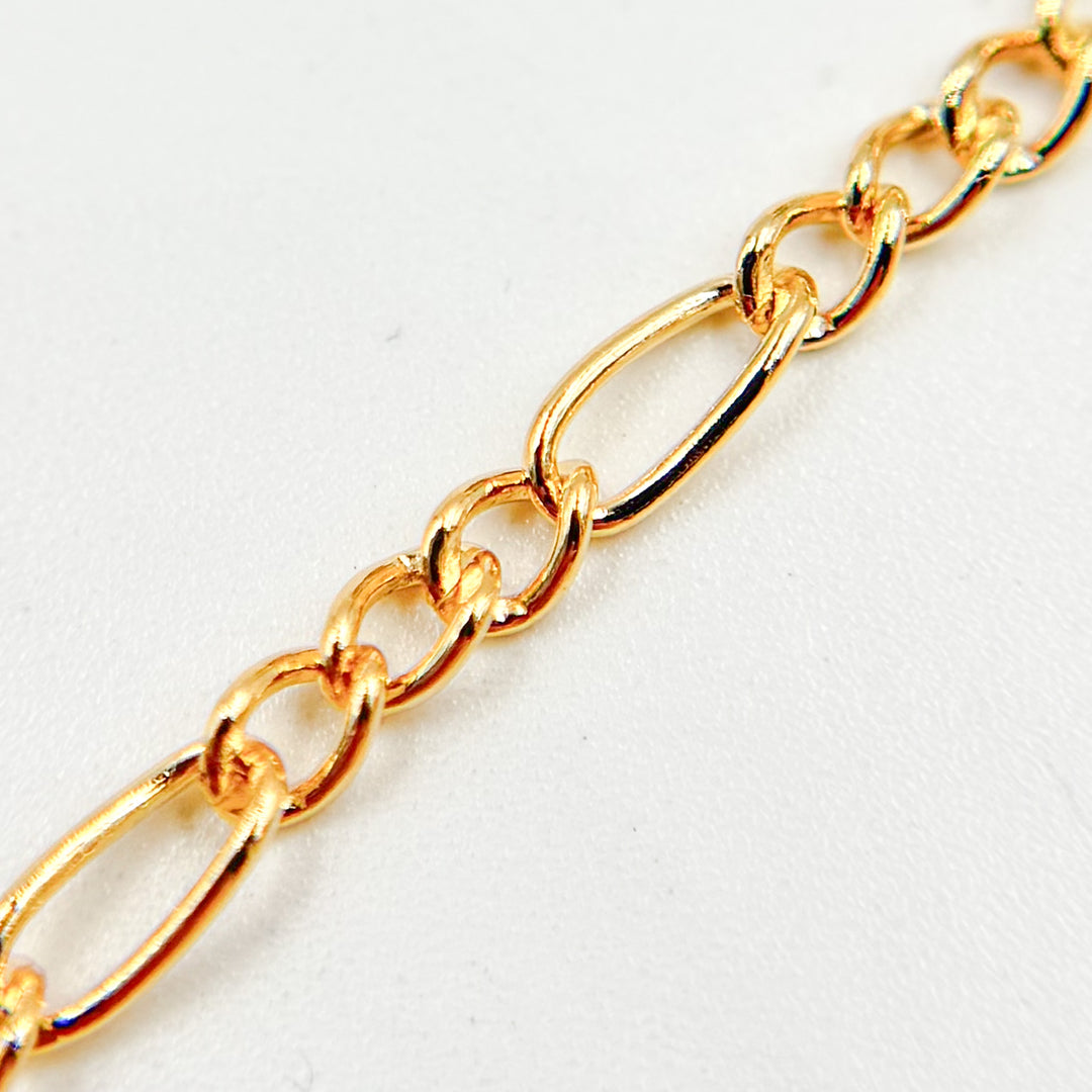 2431C. 14K Yellow Gold Filled Figaro Style Chain