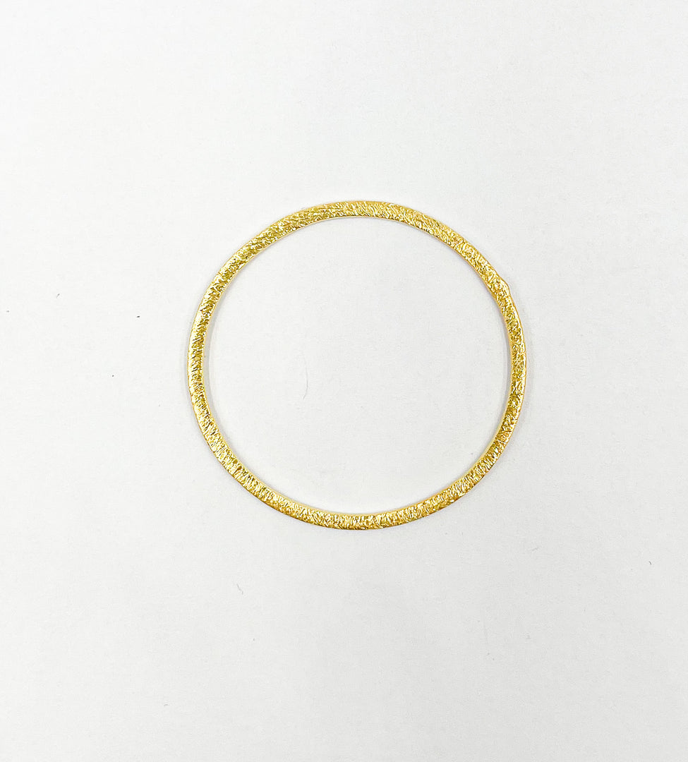 BS6-GP. Sterling Silver Gold Plated Circle Connector 35mm