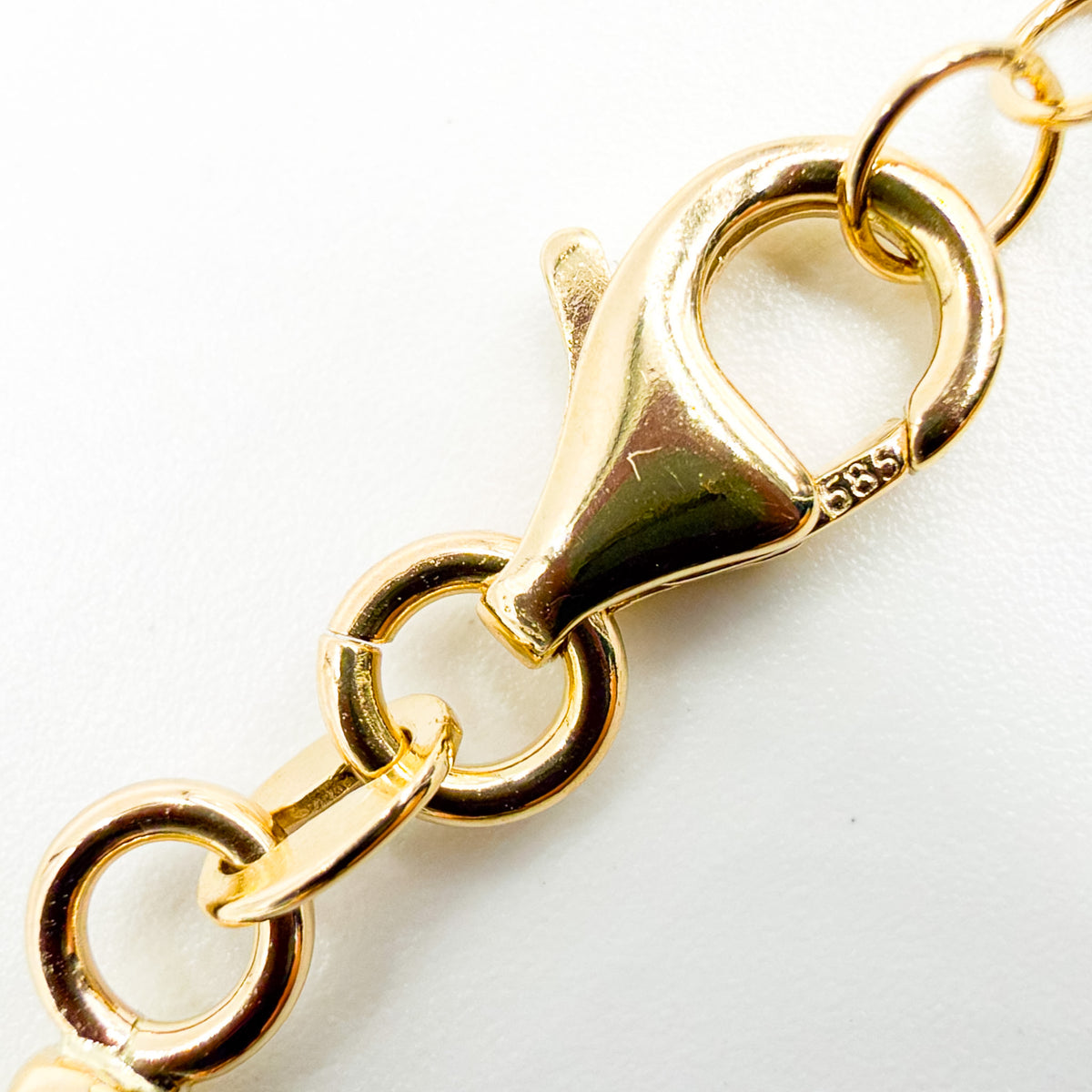 000HHY5594000. 14K Solid Gold Adjustable Round Choker Necklace