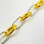 Load image into Gallery viewer, V308TT. Gold Filled and Silver Mixed Link Cable Chain - Smooth &amp; Diamond Cut Links