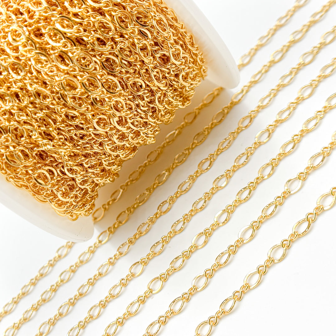 274GF. 14k Gold Filled Oval and Infinity Link Chain