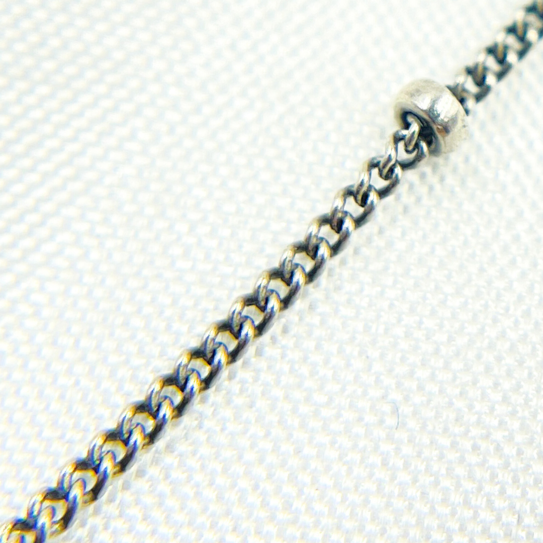 Oxidized 925 Sterling Silver Satellite Chain. 444OX