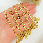 Load image into Gallery viewer, Gold Plated 925 Sterling Silver Ultra Flat Curb Chain. Y94GP
