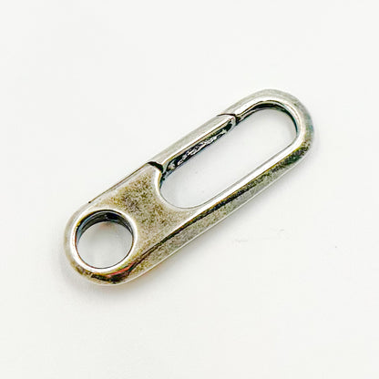 Oxidized Sterling Silver Oval Clasp