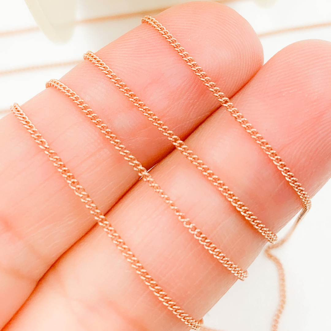 Rose Gold Filled Curb Link Chain