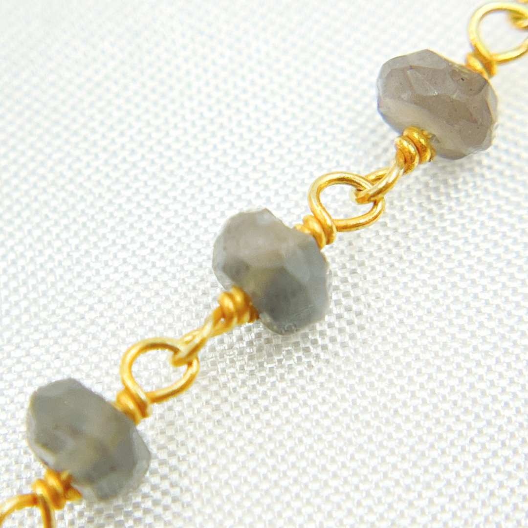 Black Moonstone Wire Chain