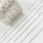 Load image into Gallery viewer, Sterling Silver Smooth Paperclip Chain
