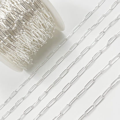 Sterling Silver Smooth Paperclip Chain