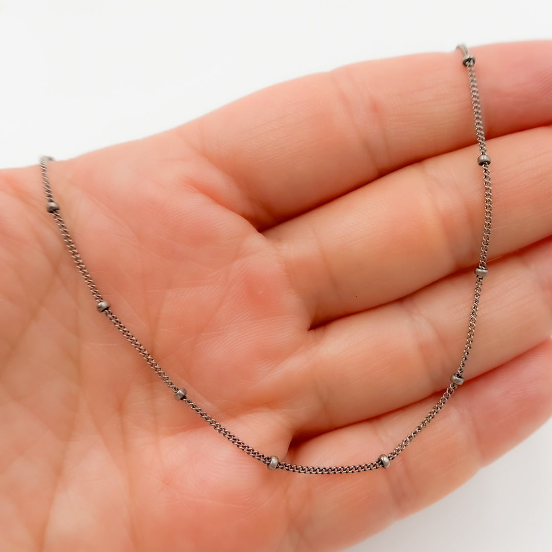 Oxidized Sterling Silver Satellite Necklace