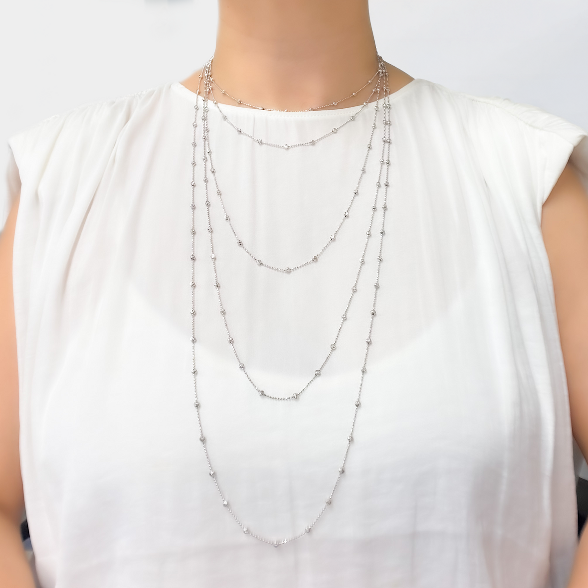 Sterling Silver Satellite Necklace