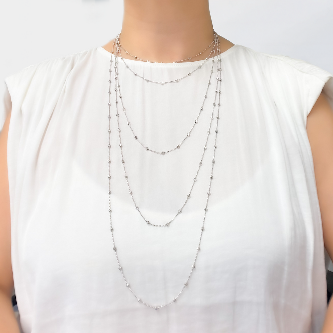 Sterling Silver Satellite Necklace