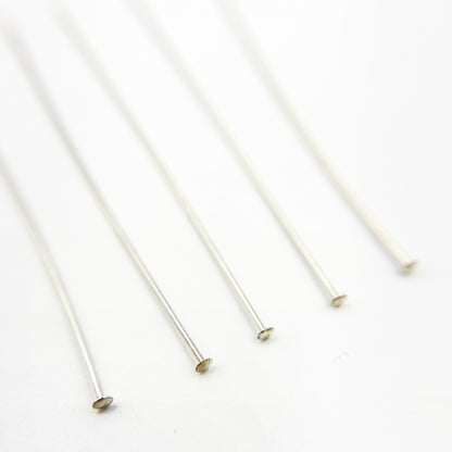 Gauge Sterling Silver Flat 2 Inch Headpin