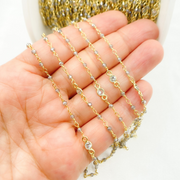 Coated Gray Moonstone & C.Z Wire Chain
