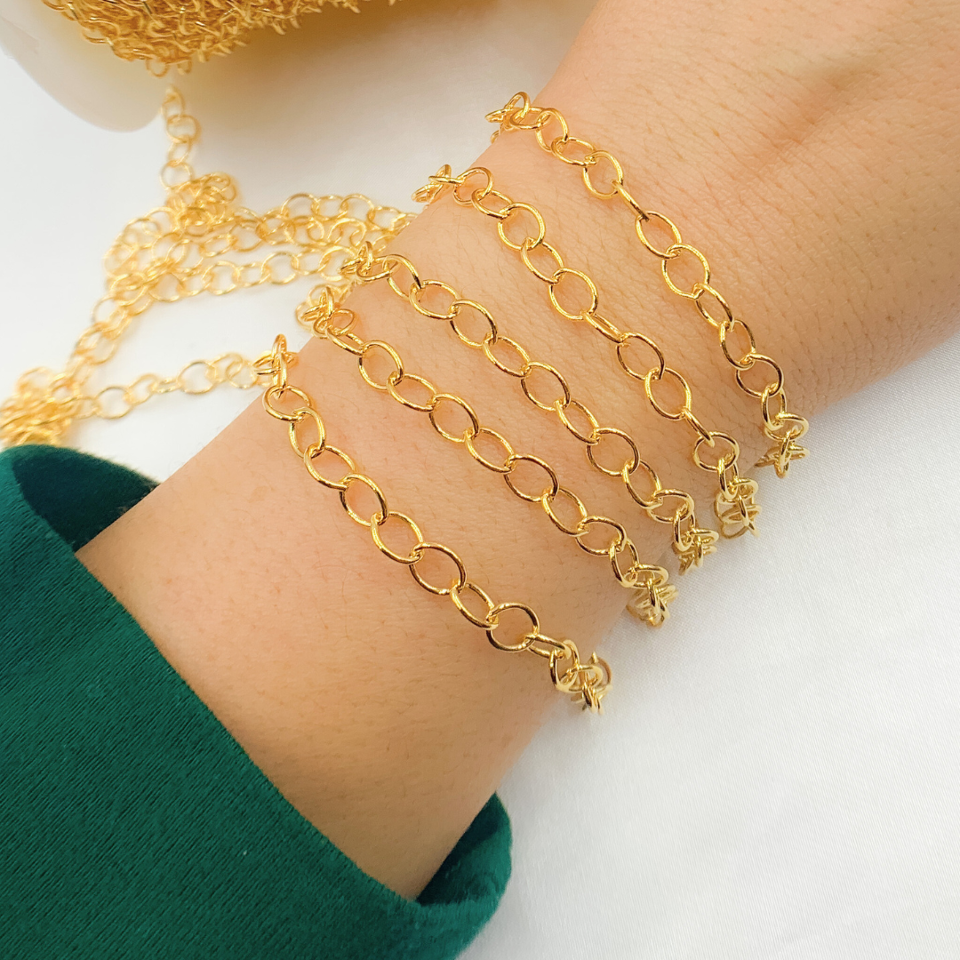 3105GF. 14k Gold Filled Smooth Oval Link Chain