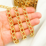 Load image into Gallery viewer, Gold Plated 925 Sterling Silver Textured Curb Link Chain. V53GP
