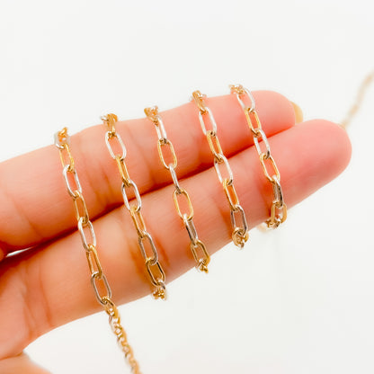 XM/3106XETT. 14k Gold Filled Smooth Paperclip Link Chain