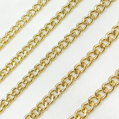 Gold Plated 925 Sterling Silver Gold Plated Curb Chain
