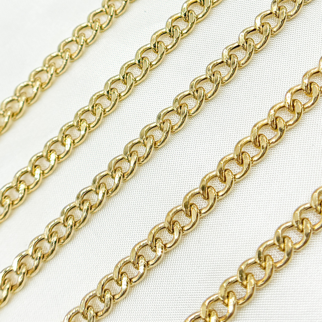 Gold Plated 925 Sterling Silver Gold Plated Curb Chain