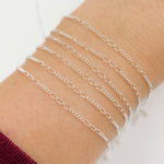 Load image into Gallery viewer, 1653CSS. 925 Sterling Silver 3 Long and 5 Short Link Chain