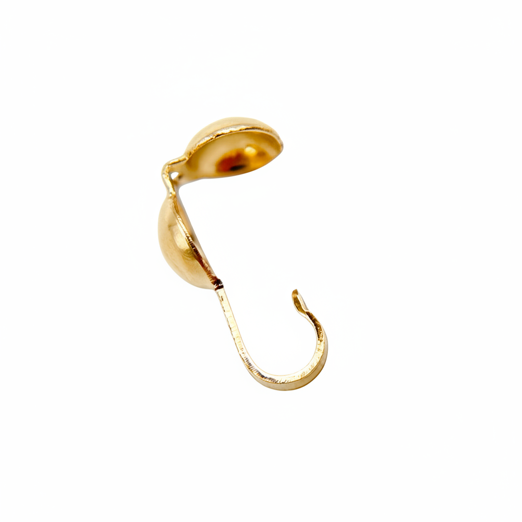 4001180. Gold Filled Clamshell Bead Tip