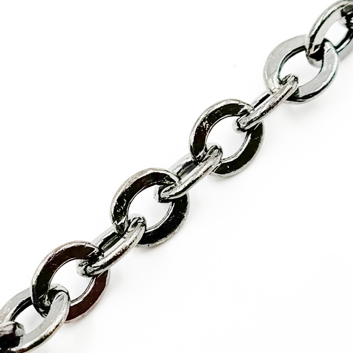 Black Rhodium Sterling Silver Cable Chain