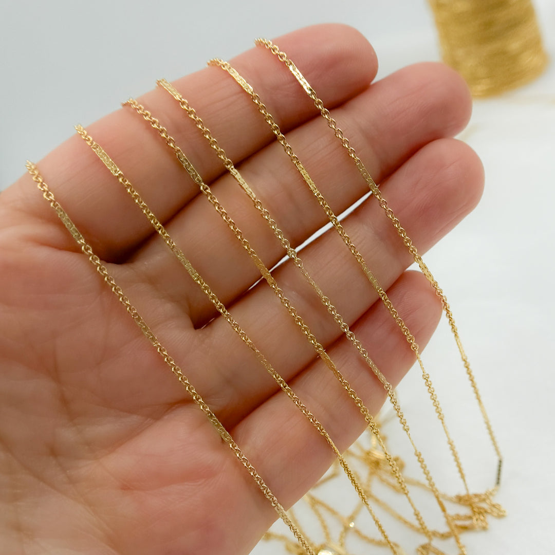 1426D4GF. 14k Gold Filled Satellite Bar Chain