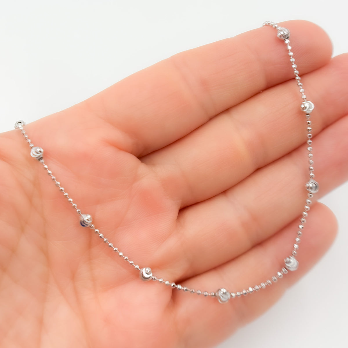 Sterling Silver Satellite Necklace