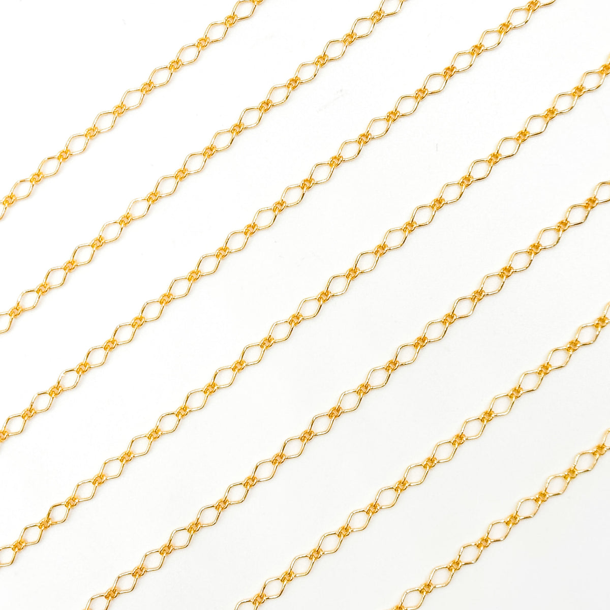 20MQGF. 14K Gold Filled Rhomb Link Chain