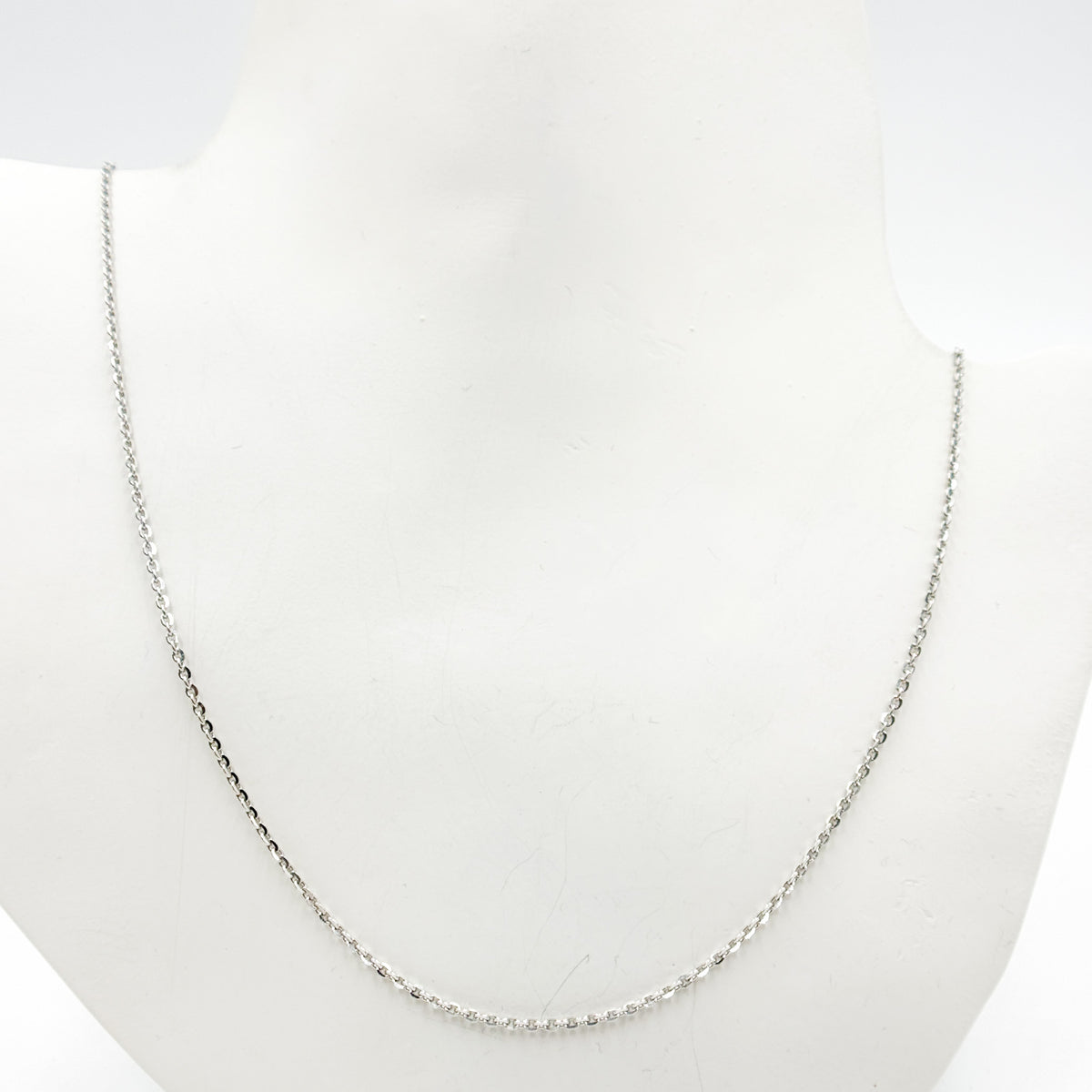 12Necklace. Sterling Silver Flat Round Link Necklace