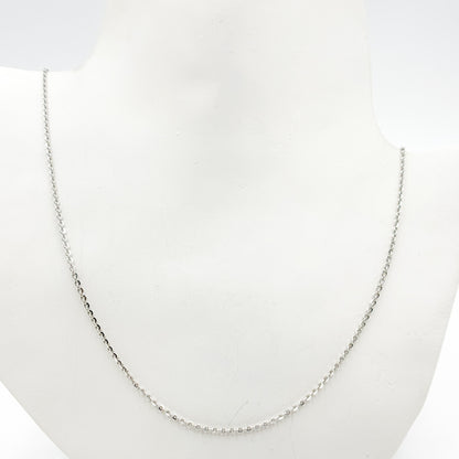 12Necklace. Sterling Silver Flat Round Link Necklace