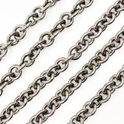 Black Rhodium Sterling Silver Cable Chain